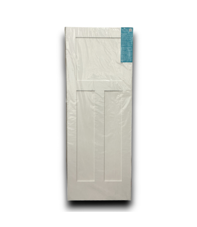 54226 30 X 80 White Primed 3 Panel Interior Door Slab