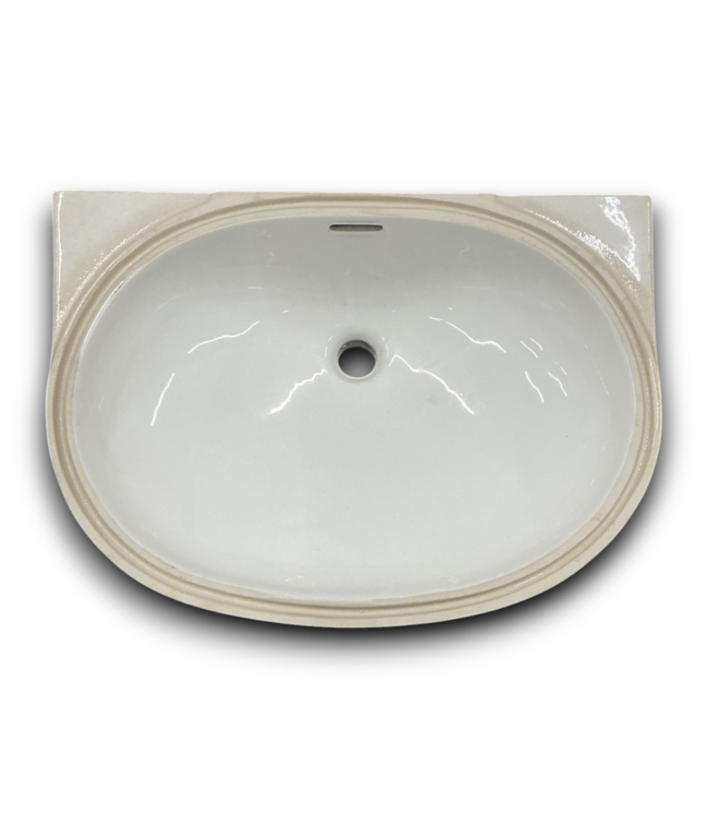 54231 White Undermount Oval Sink With Overflow 21.75"