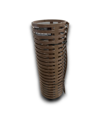 54244 Chestnut Vinyl Contemporary Lattice