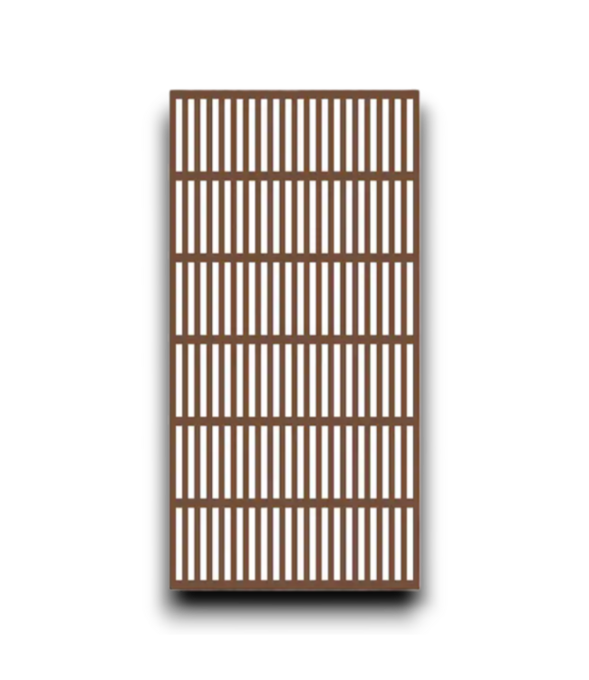 54244 Chestnut Vinyl Contemporary Lattice