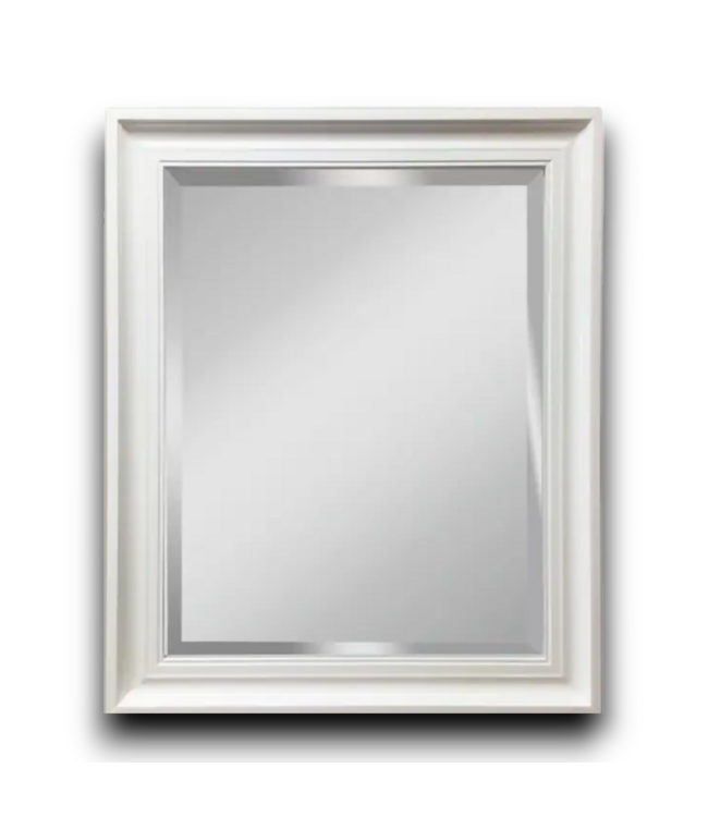54251 Rectangle White Beveled Wall Mirror