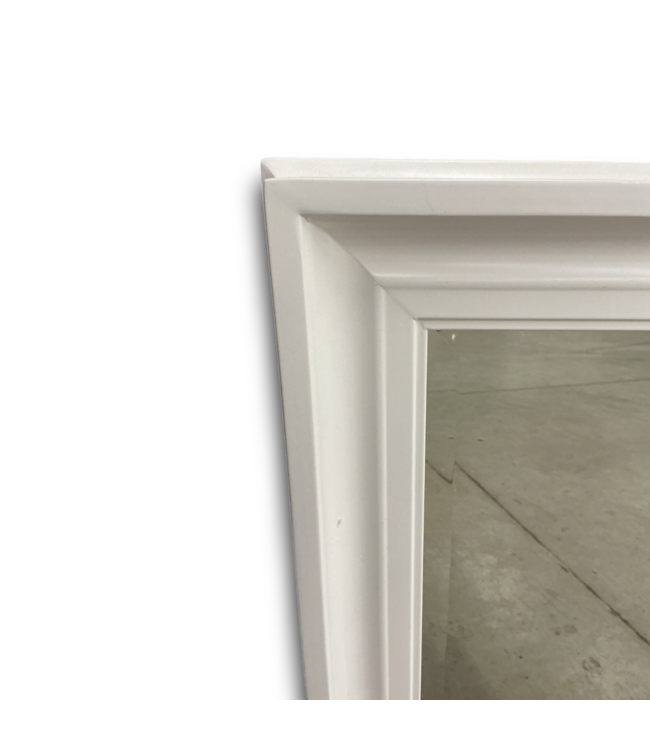 54251 Rectangle White Beveled Wall Mirror