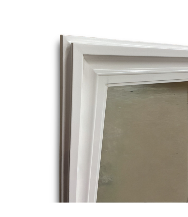 54253 Rectangle White Beveled Wall Mirror