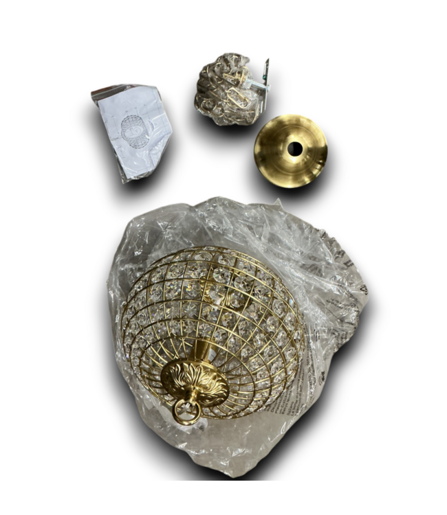 54268 Medium Crystal Globe Hanging Pendant Light
