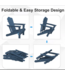 54271 Navy Folding Adirondack Outdoor Chair