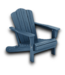 54271 Navy Folding Adirondack Outdoor Chair