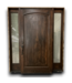 54276 Pecan Exterior Door With Sidelights 74.75" X 86.5"