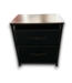 54277 Industrial Nightstand With Blue Fabric Drawers