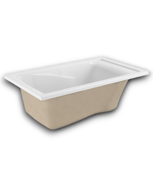 54282 Evolution White Acrylic Drop-in Soaking Bathtub 36 X 60