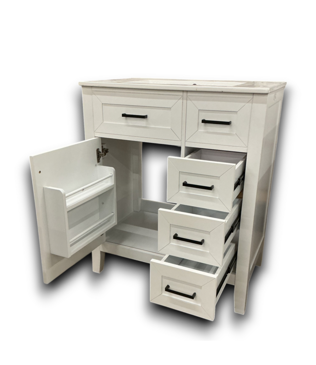 54207 30 Wide White Bathroom Vanity