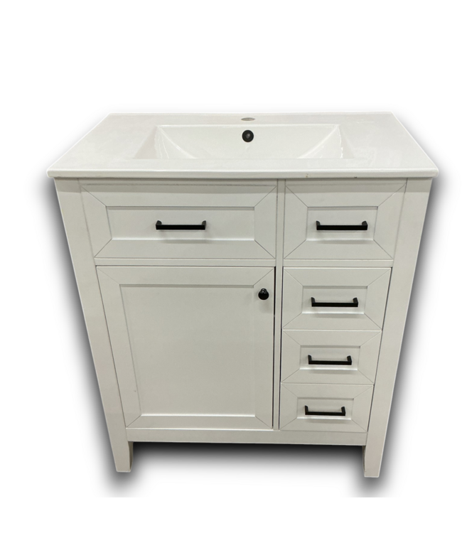54207 30 Wide White Bathroom Vanity