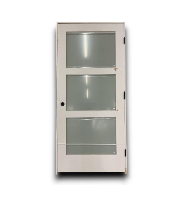 54291 3-lite Prehung Interior Left Hand Door 36 X 80