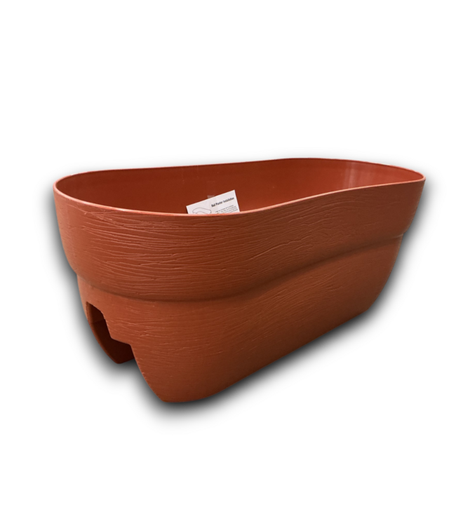 54293 Terracotta Resin Indoor/outdoor Railing Planter 4 Pack