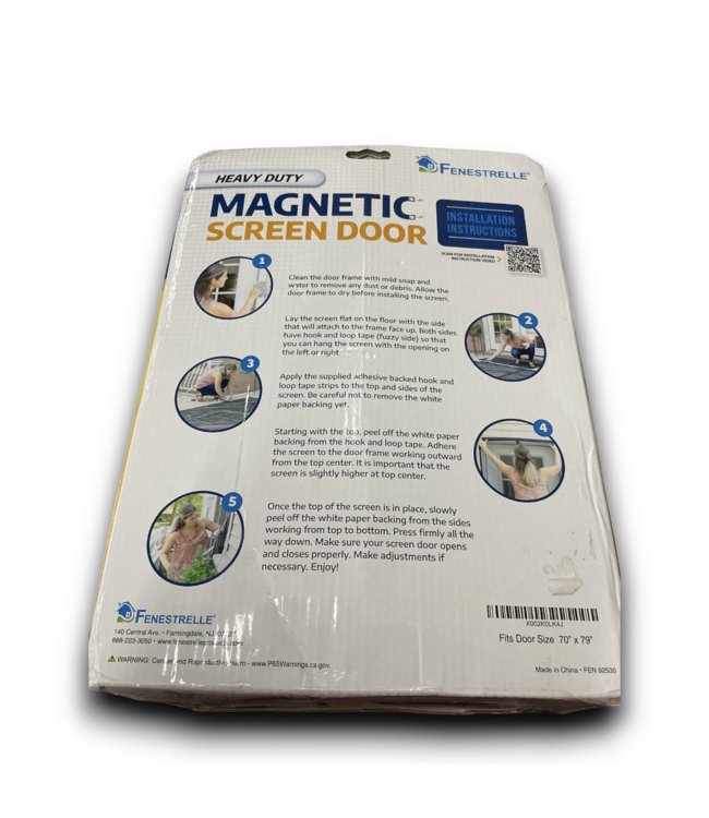 54321 70"h X 79"h Heavy Duty Magnetic Screen Door