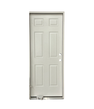 54334 32 X 80 White Prehung Exterior Door 6 Panel Design