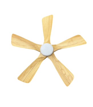54336 Wooden Oak & White Ceiling Fan With Led 40"