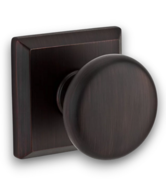 54358 Round Knob & Traditional Square Rose- Passage