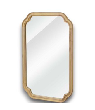 54365 20 X 30 Irregular Rectangle Natural Framed Mirror