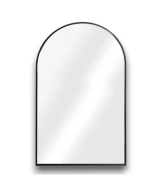 54379 24"w X 39"h Arch Black Framed Wall Mirror