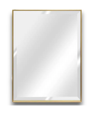 54381 22"w X 28"h Rectangle Gold Framed Wall Mirror