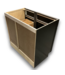 54382 36” Black Wooden 2 Drawers Vanity Base