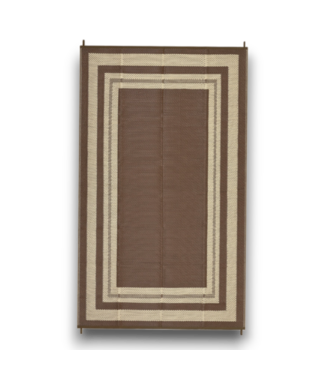 54386 Brown Plastic Straw Rug 10' X 14'