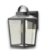 54387 15” Outdoor Wall Lantern Black And Glass