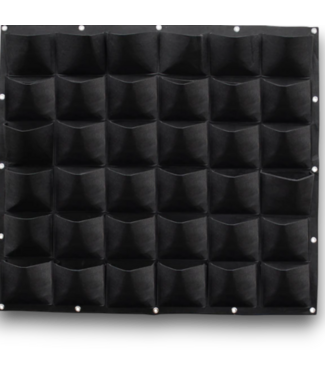 54413 Black Fabric Outdoor Wall Planter