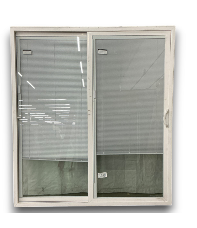 54420 71 X 80 Black & White Vinyl Patio Doors