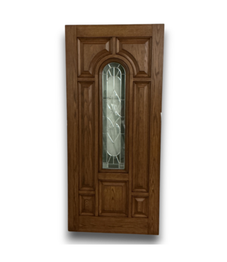 54422 36 X 79 Decorative Woodgrain Entry Door & Glass Insert