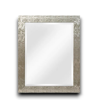 54430 27 X 33 Rectangle Glitzy Silver Framed Mirror