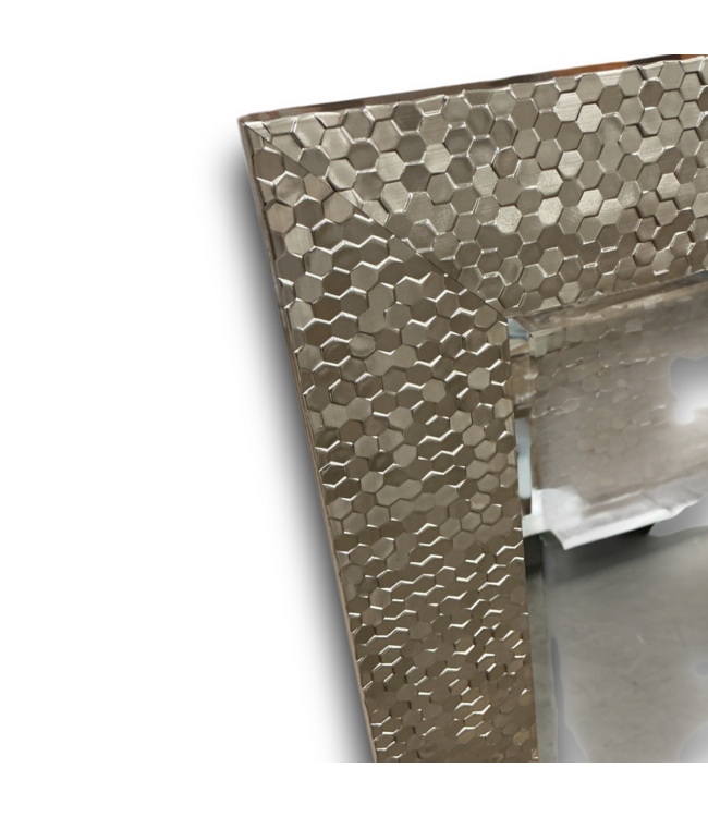 54430 27 X 33 Rectangle Glitzy Silver Framed Mirror