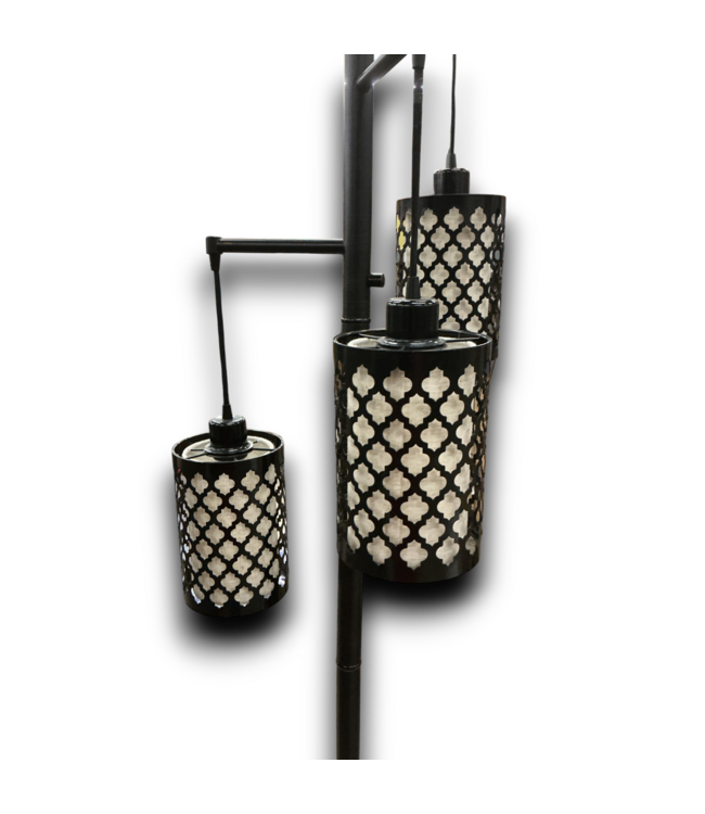 54439 Black Moroccan Floor Lamp