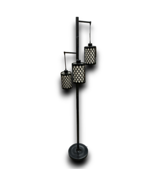 54439 Black Moroccan Floor Lamp