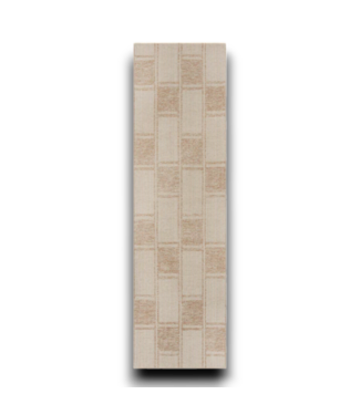 54451 Beige Checker Runner Rug 2' X 7'