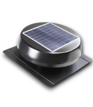 54453 Black Galvanized Solar Attic Fan