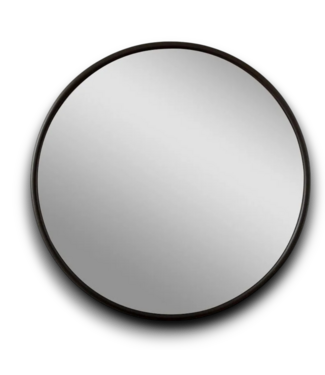 54427 24 X 24 Black Circle Metal Frame Mirror