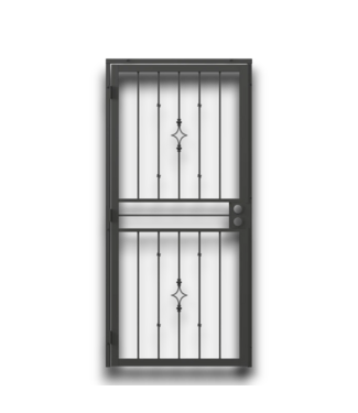 54443 36 X 80 Black Decorative Security Door