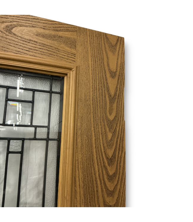 54461 Full Light Golden Oak Fiberglass Exterior Slab Door 36 X 80