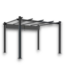 54466 Gray Outdoor Patio Pergola With Retractable Canopy 13' X 10'