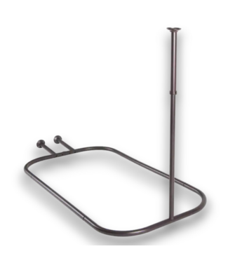 54471 Oil Rubbed Bronze Fixed Clawfoot Tub Shower Curtain Rod