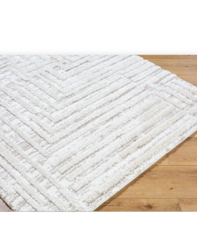 54478 Alabaster Stone Collection Polyester Neutral Rectangular Indoor Geometric Area Rug