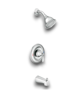 54487 Caldwell Chrome Round Bathtub And Shower Faucet