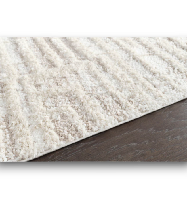 54478 Alabaster Stone Collection Polyester Neutral Rectangular Indoor Geometric Area Rug
