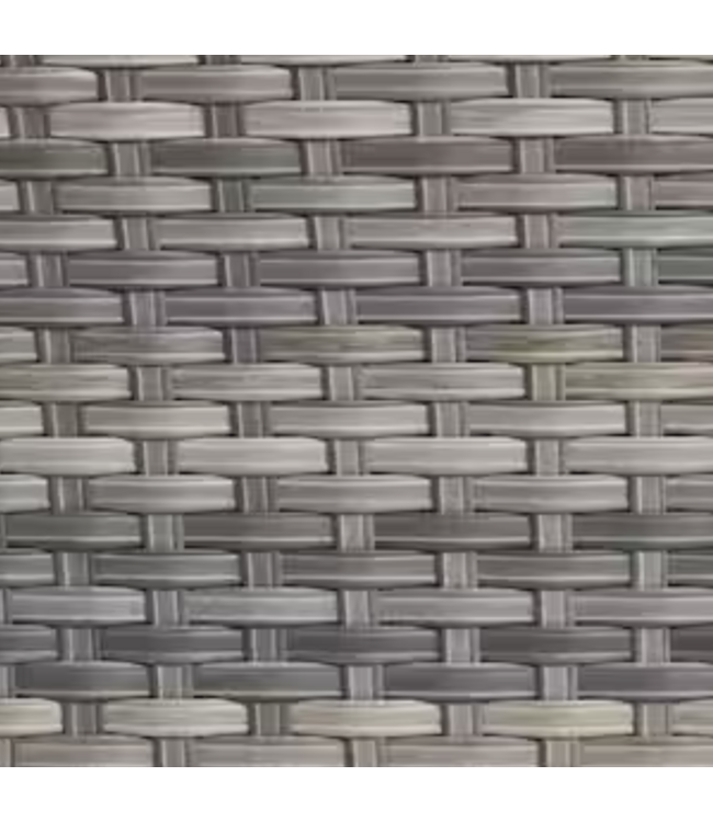 54482 Gray 3 Piece Wicker Patio Rocking Chairs And Table