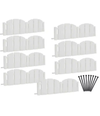 54489 White Adirondack Edging Kit 8-pk