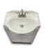 54493 Cotton White Bathroom Vanity & Wall Cabinet