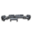 54531 Gray Aluminum Outdoor Patio Set Of 5-pcs