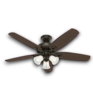 54532 Builder Plus New Bronze 5 Blade With Light And Pull Chain 52"