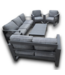 54531 Gray Aluminum Outdoor Patio Set Of 5-pcs